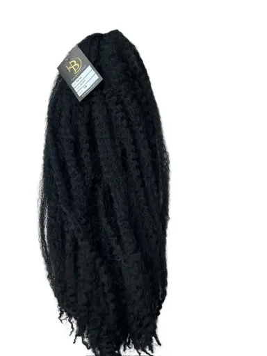 18-inch Kinky Twist Braid Extensions in Color 1B