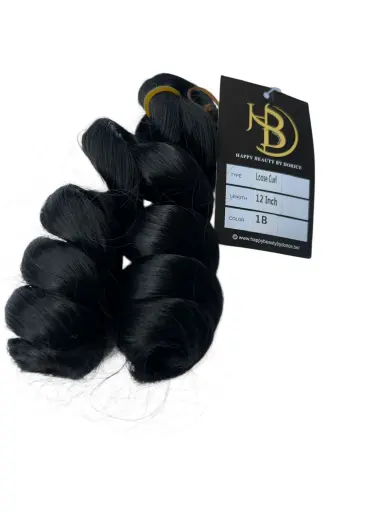 12-Inch Loose Curl Braid Extensions in Color 1B